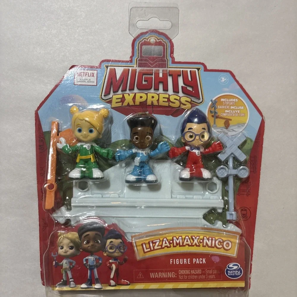 Mighty Express Mini Figures 3pk with Train Track Piece Netflix New - Picture 1 of 4